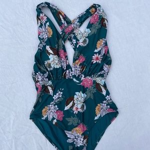 ModCloth floral one piece swimsuit XL